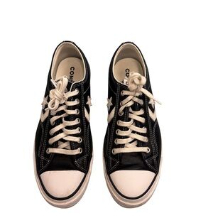 Converse Leather Black and White Star Sneakers